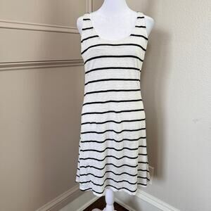 Alice + Olivia AIR Lightweight Lined Black Striped Tank Dress Size S